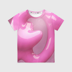 Футболка детская Розовые краски абстракция, цвет: 3D-принт