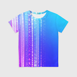 Футболка детская Неоновая абстракция полосы, цвет: 3D-принт