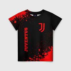 Футболка детская Juventus - red gradient вертикально, цвет: 3D-принт