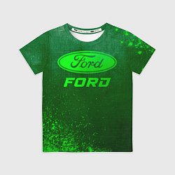 Футболка детская Ford - green gradient, цвет: 3D-принт