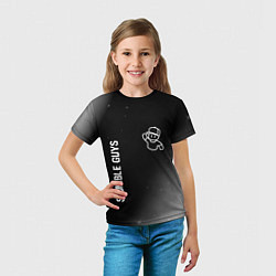 Футболка детская Stumble Guys glitch на темном фоне вертикально, цвет: 3D-принт — фото 2