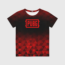 Футболка детская PUBG red poly, цвет: 3D-принт