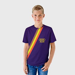 Футболка детская AUDI line sport, цвет: 3D-принт — фото 2