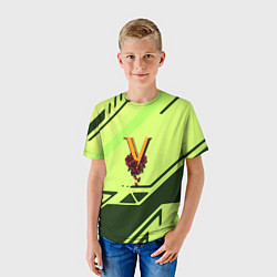 Футболка детская Valentinos geometry steel, цвет: 3D-принт — фото 2