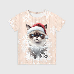Футболка детская Угрюмый кот, цвет: 3D-принт