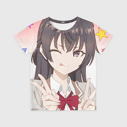 Футболка детская Аля иногда кокетничает со мной по русски Юки, цвет: 3D-принт