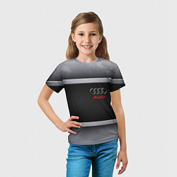 Футболка детская Audi metal texture, цвет: 3D-принт — фото 2