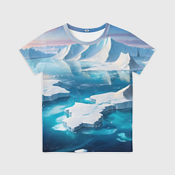 Футболка детская Арктика льдины, цвет: 3D-принт
