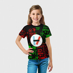 Футболка детская Twenty one pilots music steel, цвет: 3D-принт — фото 2