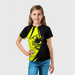 Футболка детская Cyberpunk 2077 тексутар, цвет: 3D-принт — фото 2