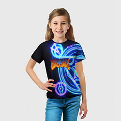Футболка детская Doom мистические символы, цвет: 3D-принт — фото 2