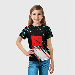 Футболка детская Dota 2 glitch color, цвет: 3D-принт — фото 2