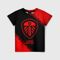 Футболка детская Leeds United - red gradient, цвет: 3D-принт