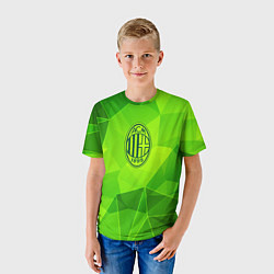 Футболка детская AC Milan green poly, цвет: 3D-принт — фото 2