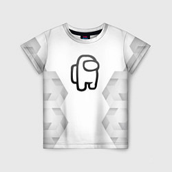 Футболка детская Among Us white poly, цвет: 3D-принт