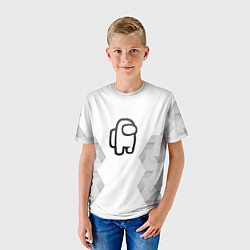 Футболка детская Among Us white poly, цвет: 3D-принт — фото 2