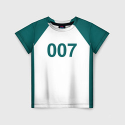 Футболка детская Игра в кальмара 007, цвет: 3D-принт