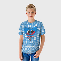 Футболка детская Huggy Wuggy миленький новогодний свитер ugly, цвет: 3D-принт — фото 2