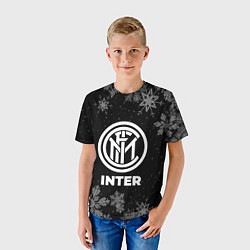 Футболка детская Снежный Inter, цвет: 3D-принт — фото 2