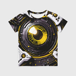 Футболка детская Жёлтая сфера киберпанк, цвет: 3D-принт