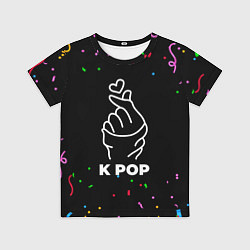 Футболка детская K Pop конфети, цвет: 3D-принт