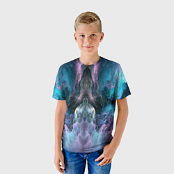 Футболка детская Фантастический неоновый космос, цвет: 3D-принт — фото 2