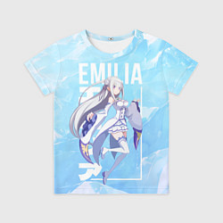 Футболка детская Эмилия Re:Zero, цвет: 3D-принт