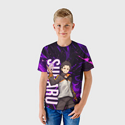 Футболка детская Субару Re:Zero, цвет: 3D-принт — фото 2