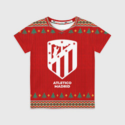 Футболка детская Atletico Madrid new year, цвет: 3D-принт