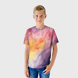 Футболка детская Краски акварели, цвет: 3D-принт — фото 2