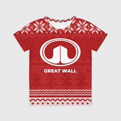 Футболка детская Новогодний Great Wall, цвет: 3D-принт