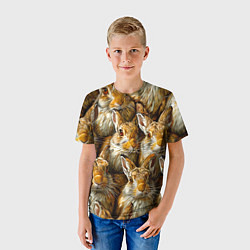 Футболка детская Зайцы, цвет: 3D-принт — фото 2