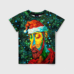 Футболка детская Ded Moroz: pop-art-brut-nouveau pointillism, цвет: 3D-принт