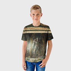 Футболка детская Fallout - armour garage, цвет: 3D-принт — фото 2