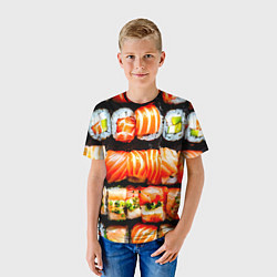 Футболка детская Сет роллов, цвет: 3D-принт — фото 2