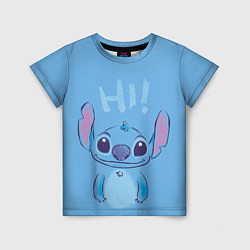 Футболка детская Stitch says hi, цвет: 3D-принт