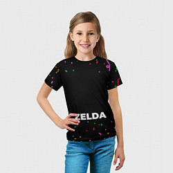 Футболка детская Zelda конфети, цвет: 3D-принт — фото 2