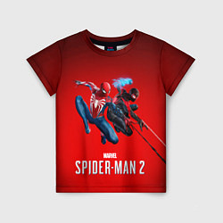 Футболка детская Два паука Marvel spider man 2, цвет: 3D-принт