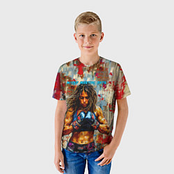 Футболка детская Девочка миксфайтер, цвет: 3D-принт — фото 2