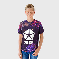 Футболка детская Праздничный Jeep, цвет: 3D-принт — фото 2