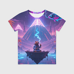 Футболка детская Психоделическая капибара, цвет: 3D-принт