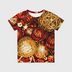 Футболка детская Новогоднее ёлочное украшение, цвет: 3D-принт