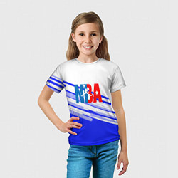 Футболка детская NBA geometry steel, цвет: 3D-принт — фото 2