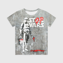 Футболка детская Banksy - stop wars, цвет: 3D-принт