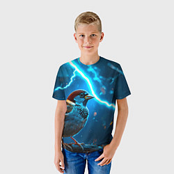 Футболка детская Воробей в грозу, цвет: 3D-принт — фото 2