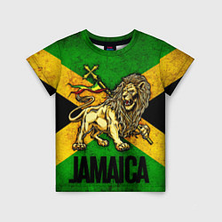 Футболка детская Jamaica lion flag, цвет: 3D-принт