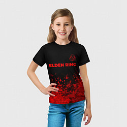 Футболка детская Elden Ring - red gradient посередине, цвет: 3D-принт — фото 2