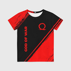 Футболка детская God of War - red gradient вертикально, цвет: 3D-принт