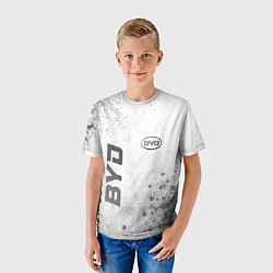 Футболка детская BYD - white gradient вертикально, цвет: 3D-принт — фото 2