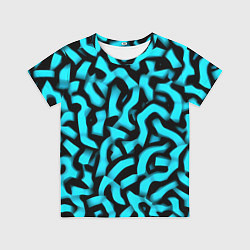Футболка детская Бирюзовая абстракция, цвет: 3D-принт